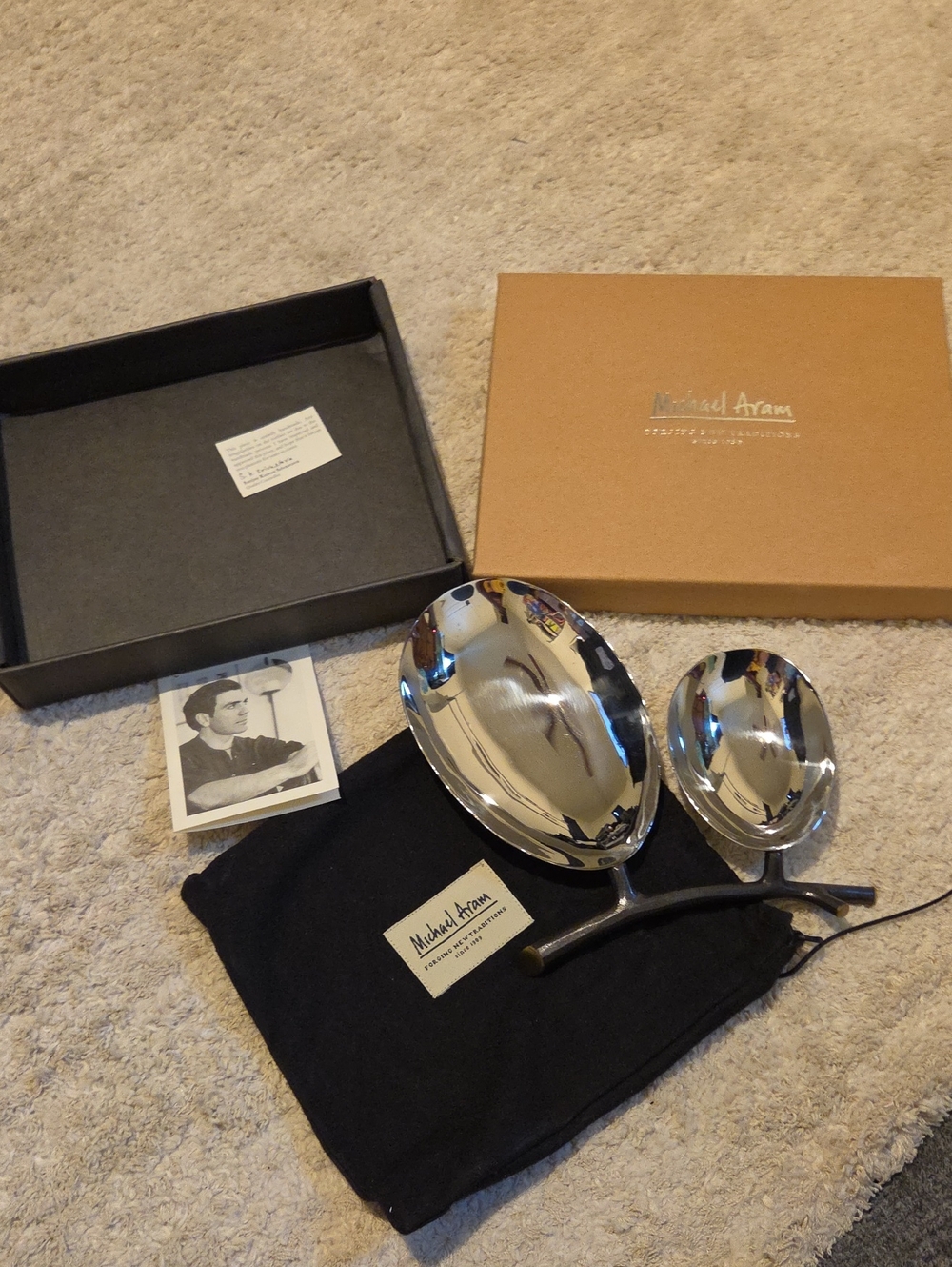 Michael Aram Double Olive Branch Nut Dish